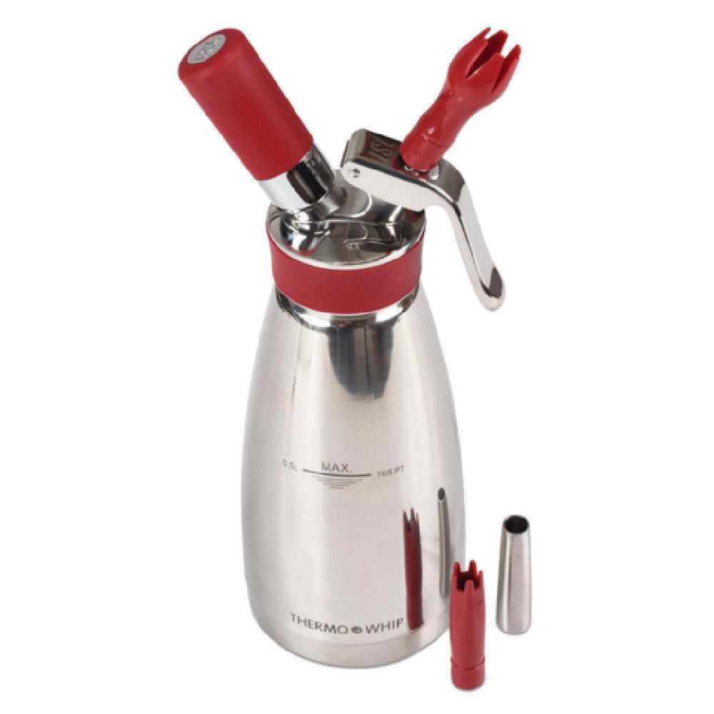 JB Prince B934 - ISi Thermo Whip Cream Maker, 14"H, 16 Oz. Capacity