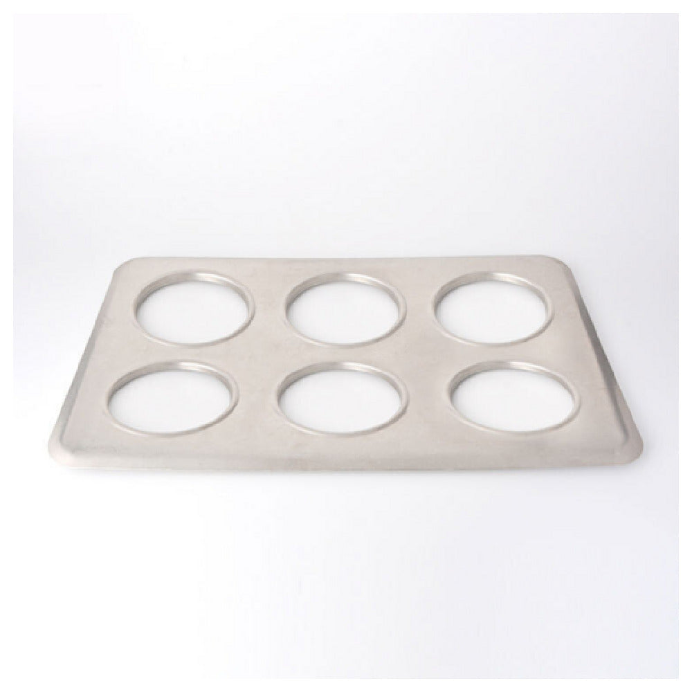 Omcan 46367 (46367) Adapter Plates Inset Hole Size: 4-3/4" Dia. Fits (6) 2-1/2 Quart Steam Table Inset Pans