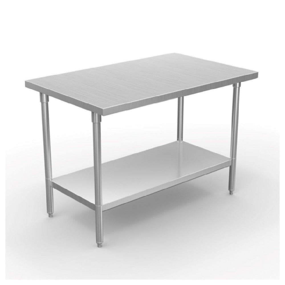 Winholt DTS-3048-HKD - Hybrid Work Table, 48"W X 30"D X 33-1/2"H, 16/304 Stainless Steel Top
