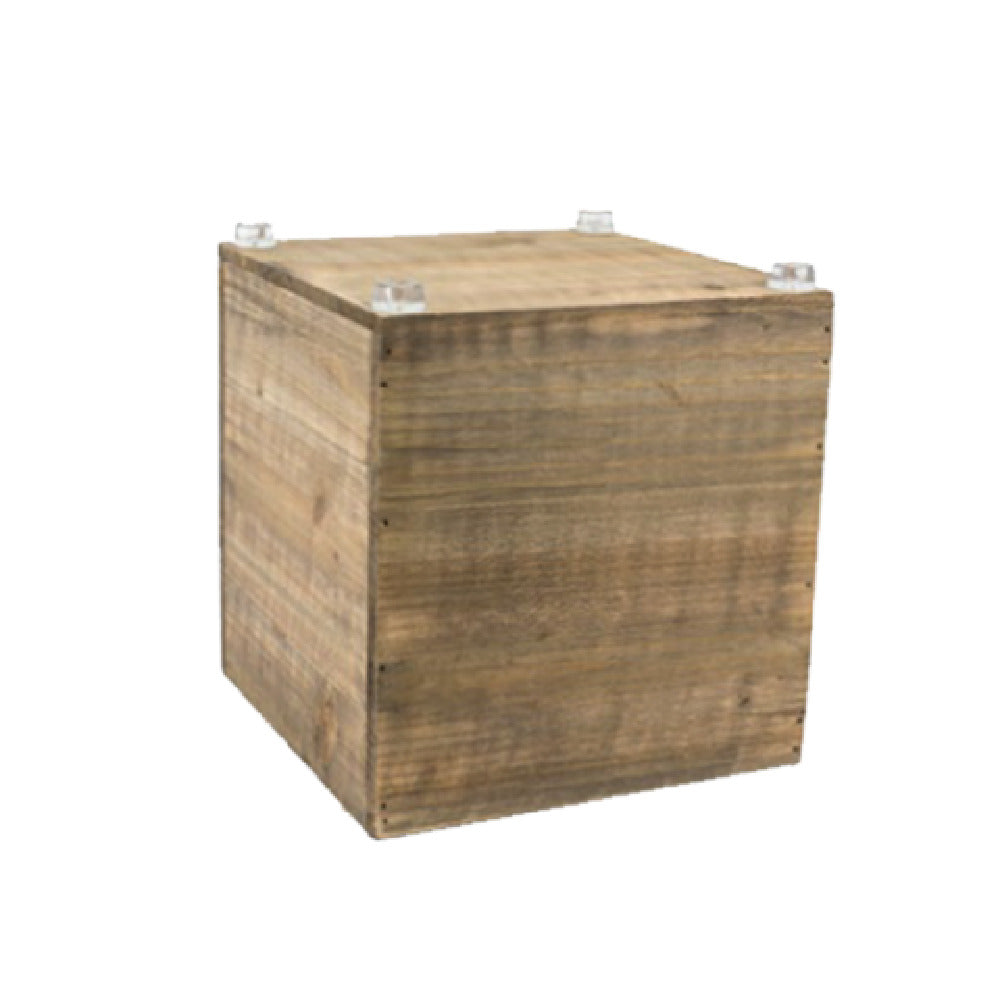 FOH RWA013NAW20 Rustic Wood™ Cube Riser/Waste Can 8-1/4" X 8-1/4" X 8-3/4"