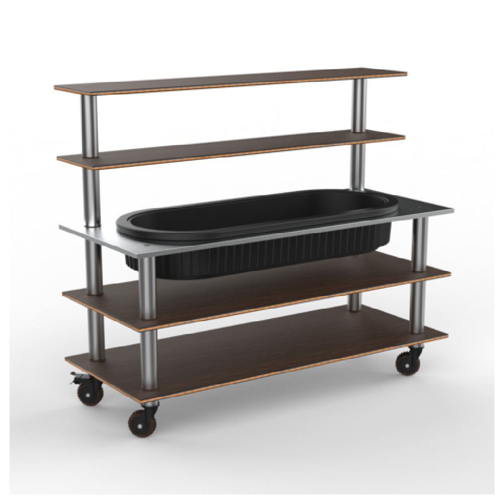 Steelite MGCMLC01WSXH - Modular Pro Back Bar (With Ice Well) Mango Brushed, 71.0" X 29.5" X 60.0"