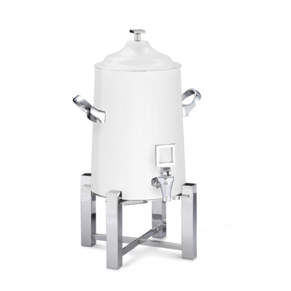 Steelite DW41KWTSS Urn Tower 1 1/2 Gal White And Stainless Steel (Cust3Party Item) (Approx. Lead Time = 3 Weeks)