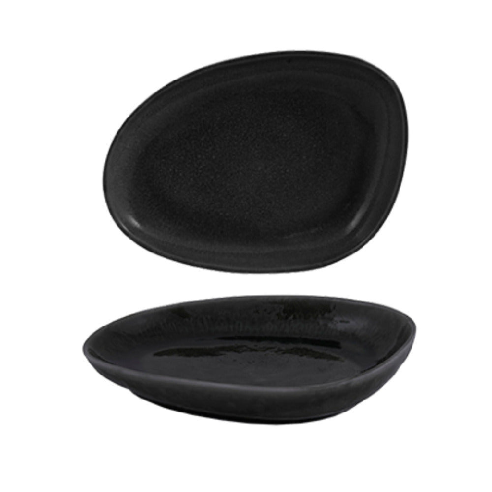 FOH DSP032BKP23 Kiln® Plate 8" X 6" X 1" Oval