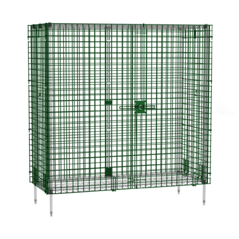 OlympicJSEC56K-CTN Security Cage Enclosure Kit For 24" X 60" Shelving Chromate With Olympic Green-Guard™ Epoxy Finish (shelves Posts Are Required & Sold Separately)