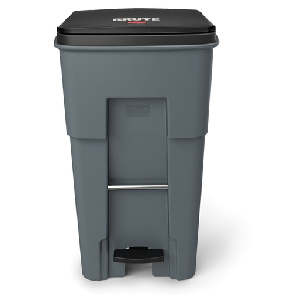 Rubbermaid 1971968 - BRUTE® Step-On Rollout Container, 65 Gallon Capacity, With Hinged Lid