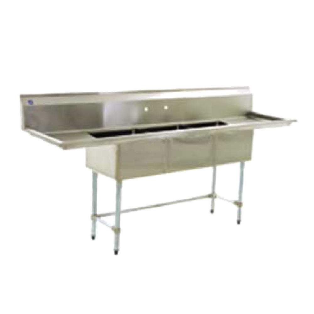 Eagle Group BPS-2036-3-12-FC - (IMPORTED) BlendPort® BPFC Series Sink, 20" X 36" Three Compartment