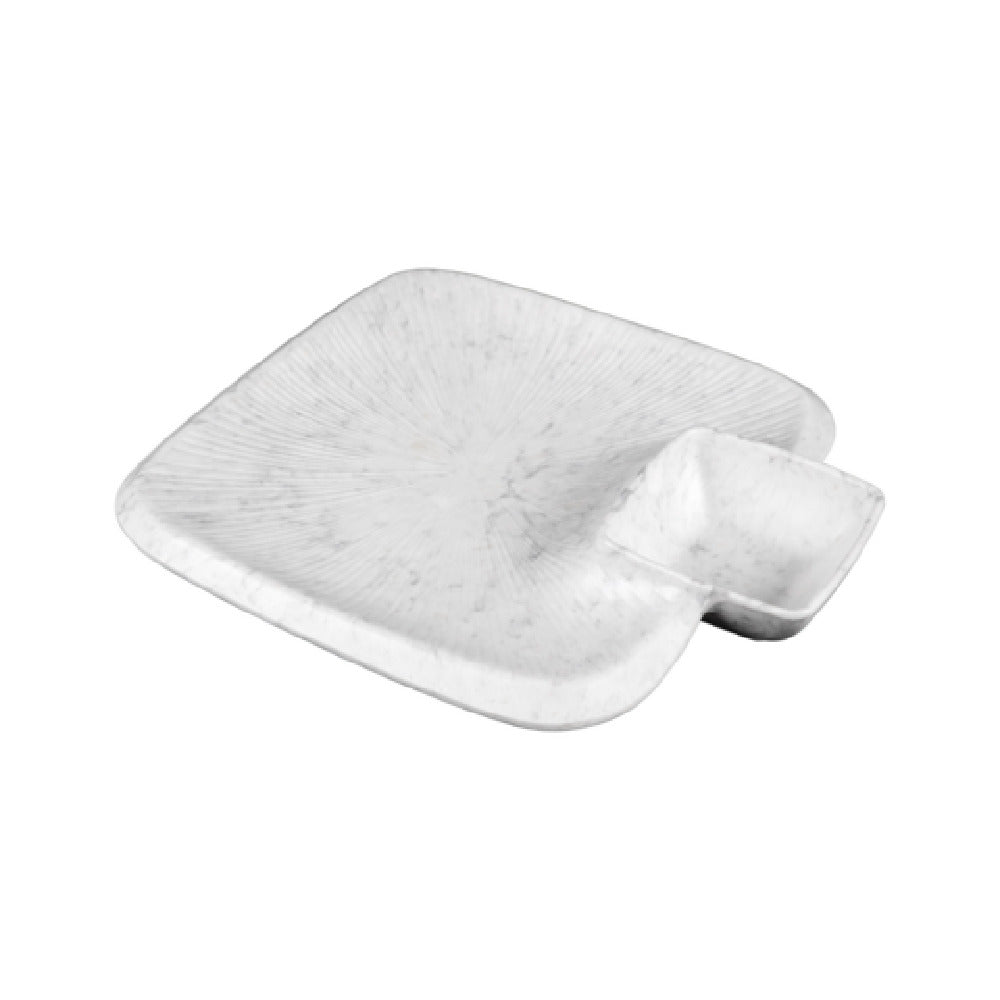 GET Enterprises B524105-GYM Elite Global Solutions Chip & Dip Plate 11-7-8"W X 10"D X 1-1/8"H