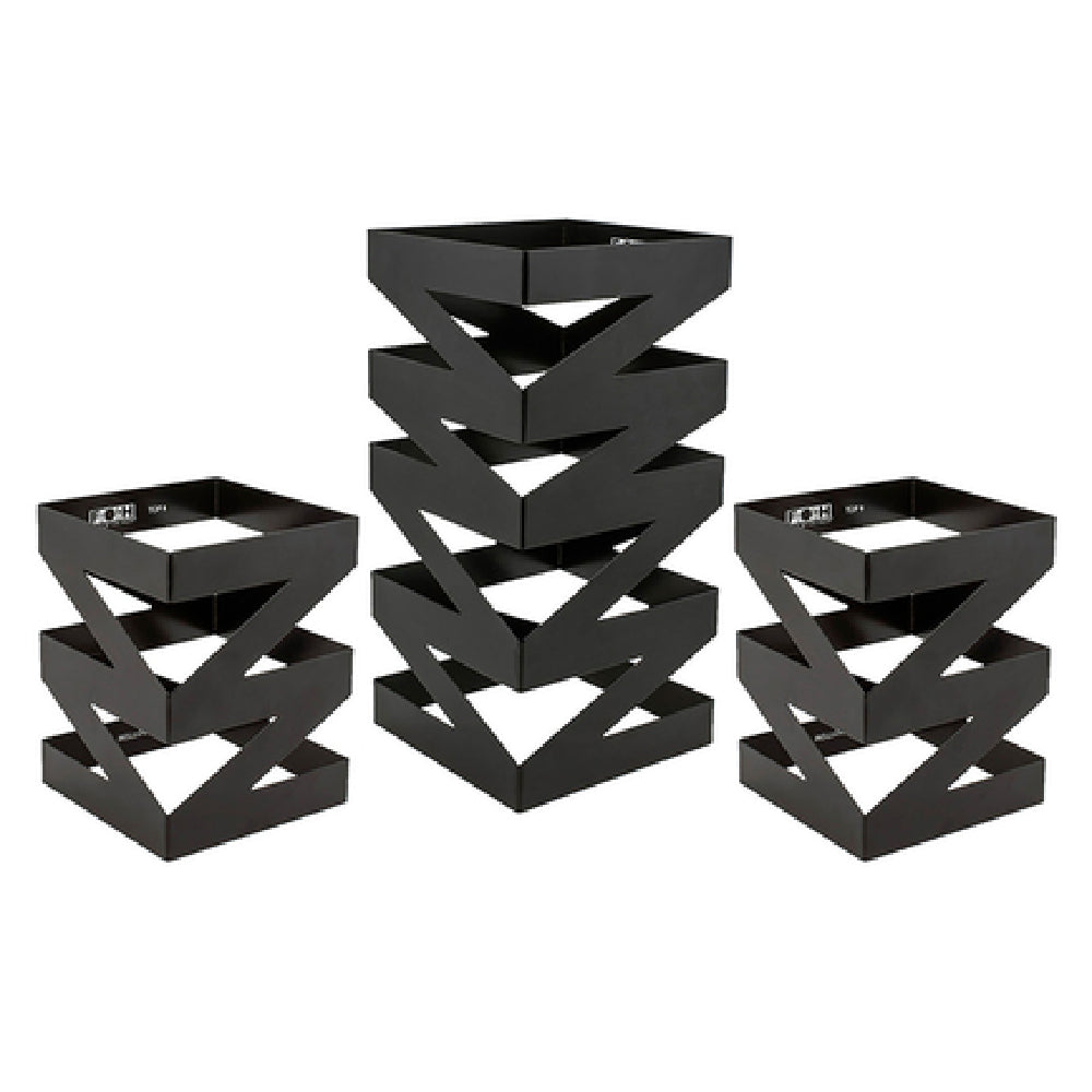 FOH BRI006BKI28 B³ Buffet Building Blocks® Zig Zag Display Riser Set Of 3