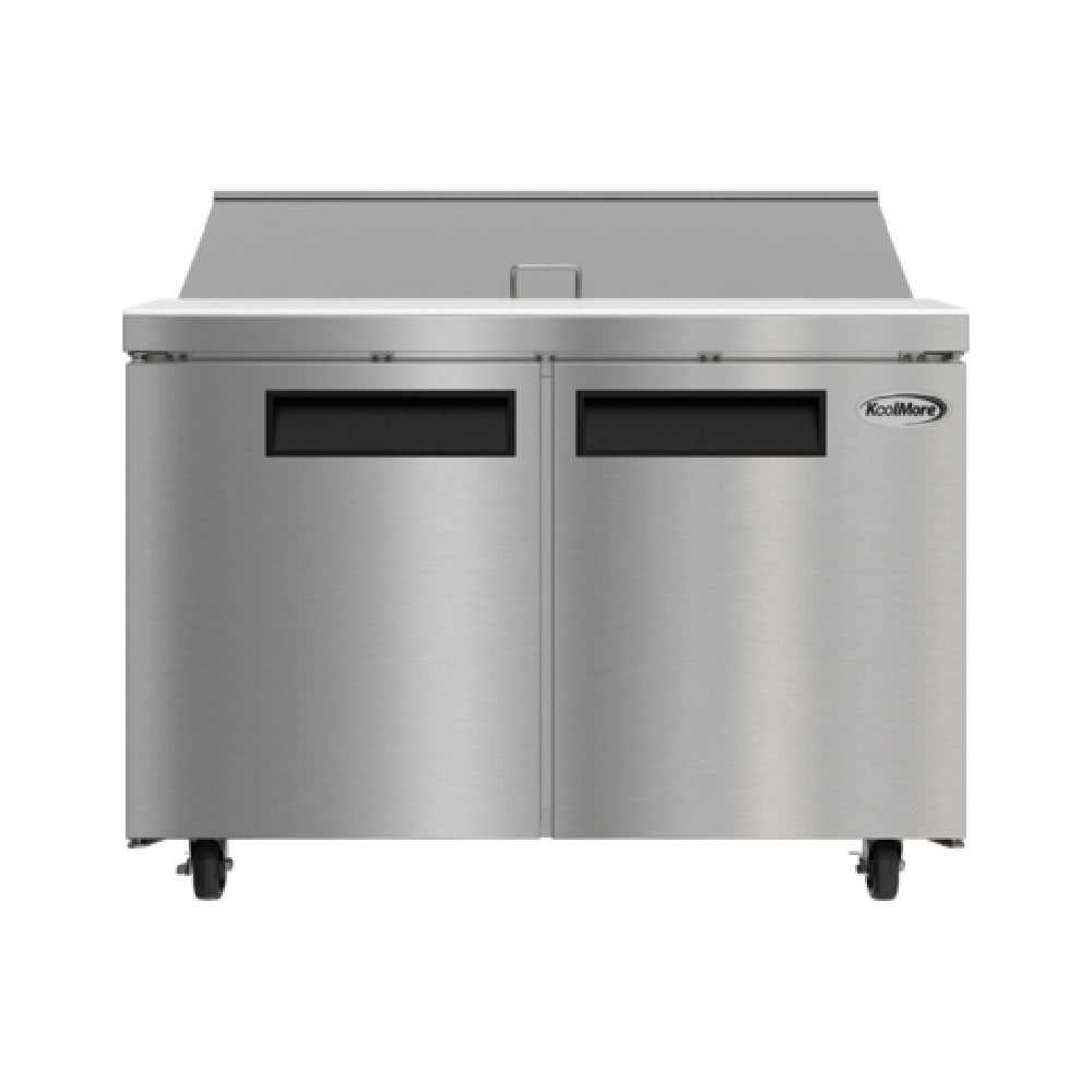 Koolmore KM-PTR46-2D - Salad And Sandwich Prep Table, 47"W, 14 Cu Ft.