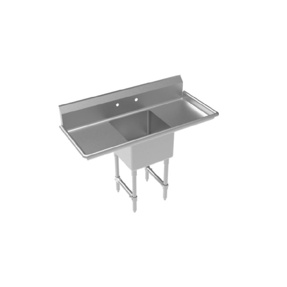 Krowne CS-1818-LR-LF Royal Series 1-Compartment Commercial Sink With Left & Right Drainboards