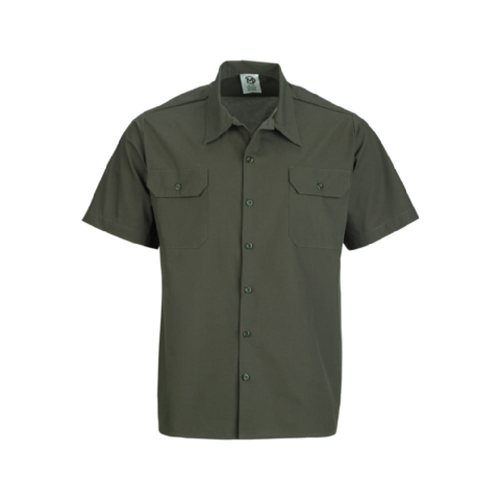 Mercer M60250OLXS - Metro Edge® Brewer/Work Shirt, Unisex, (7) Traditional Buttons