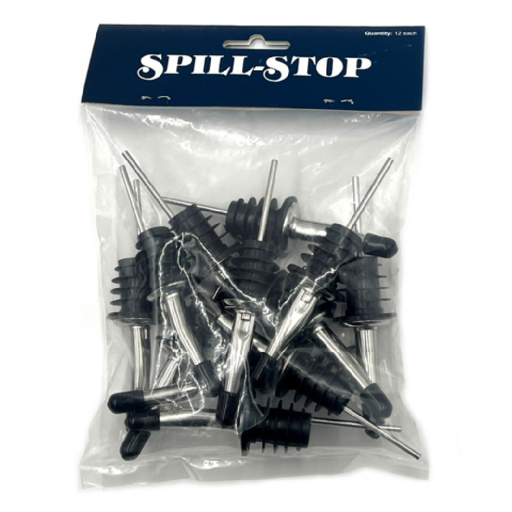Spill-Stop 485-70 - Economy Tapered Pourer, Stainless Steel Cap., Stainless Steel Tapered Spout Allows Controlled