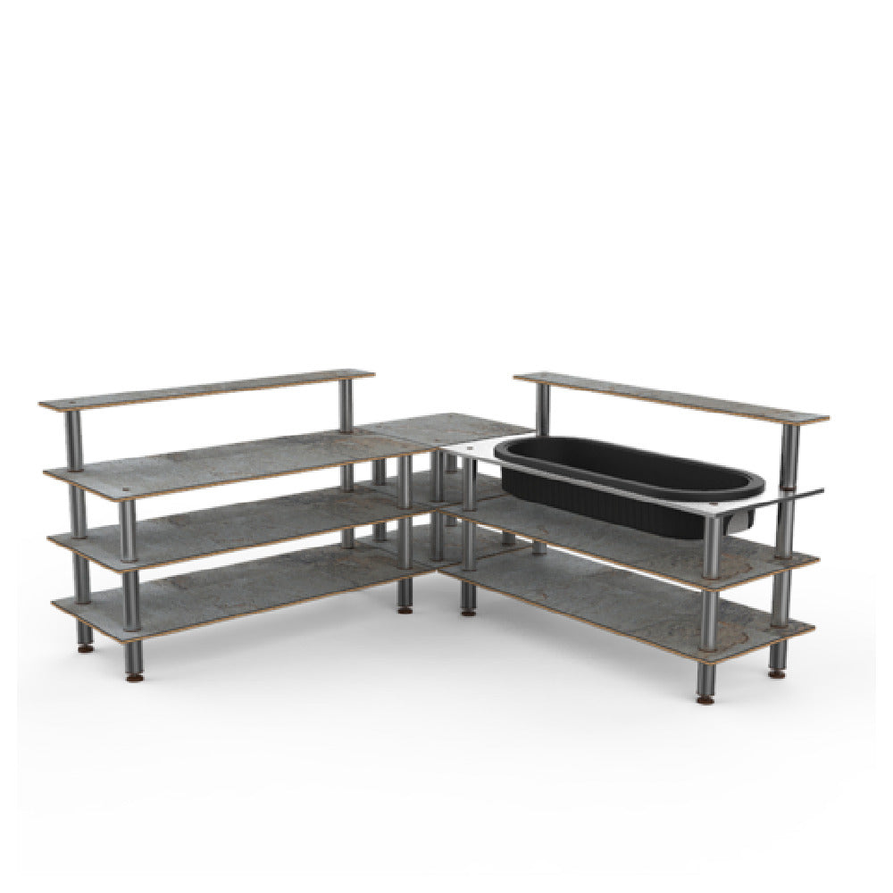 Steelite MGCMLB01GSXF Mogogo Buffet Solutions Modular Cooling Corner Station 3-tier