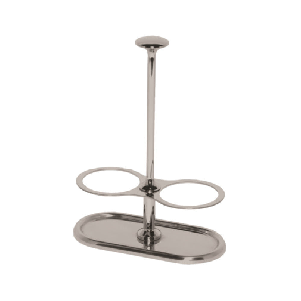 Service Ideas STOH2V2 Service Ideas Condiment Shaker/Caddy 2 Compartment Polished Stainless