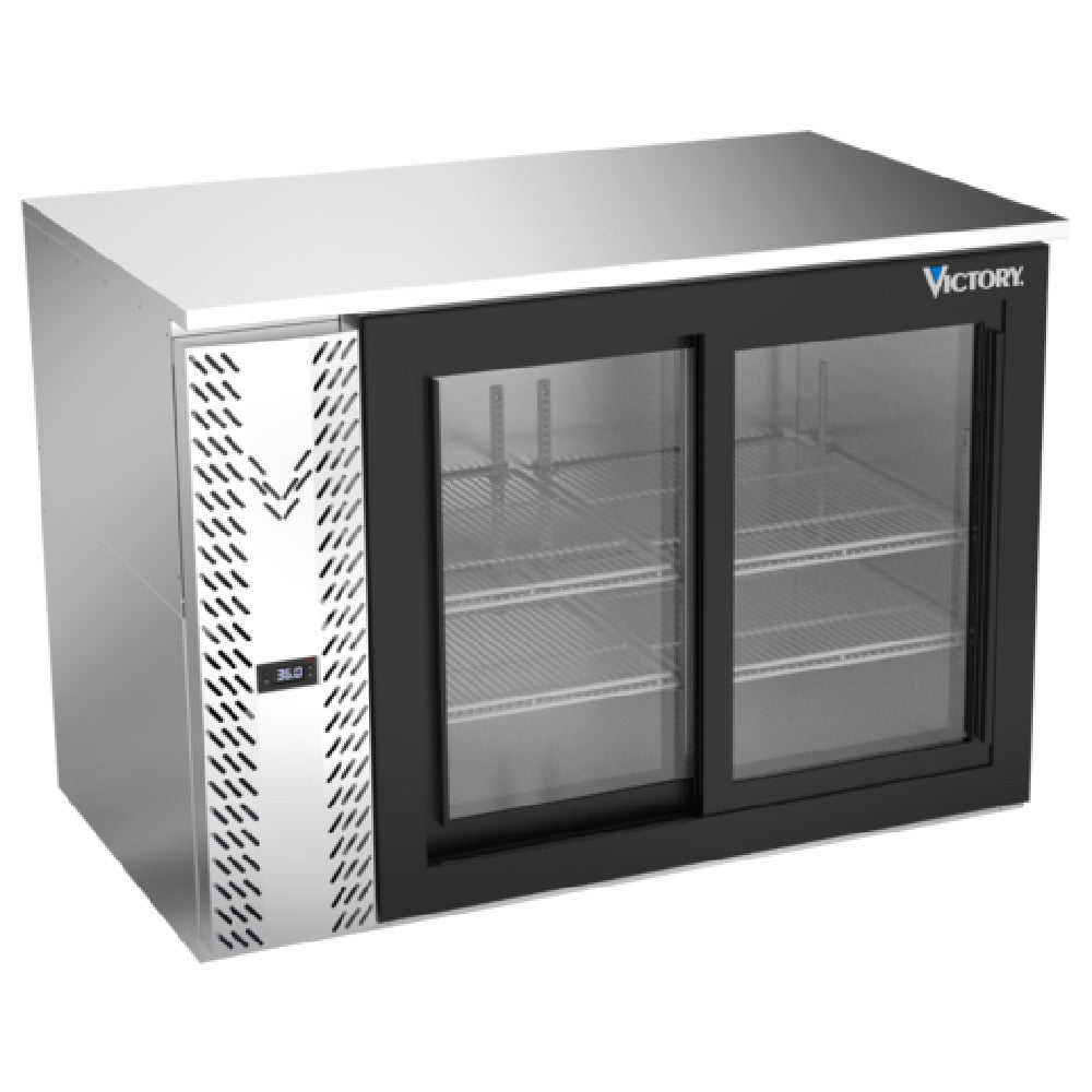 Victory VBB48HC-F-GS-S - Back Bar Refrigerator, Food Rated, Two-section
