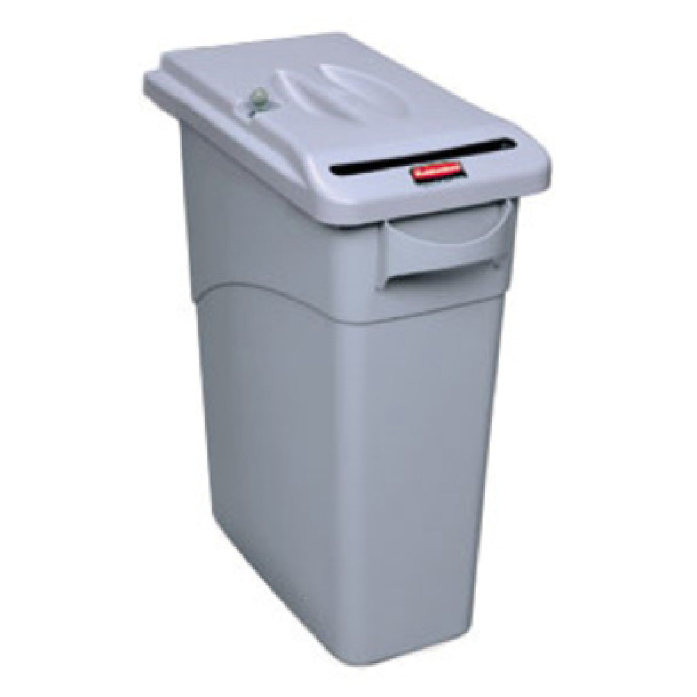 Rubbermaid FG9W2500LGRAY - Slim Jim® Confidential Document Container With Lid, 15-7/8 Gallon