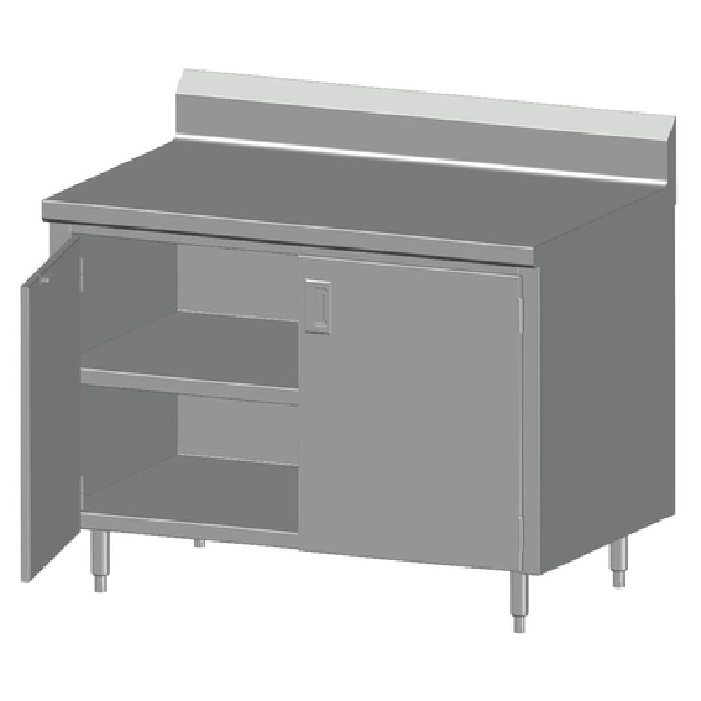 SPG 4CBT-30BHD - Universal Stainless Work Table, Cabinet Case With Hinged Doors, 48"W X 30"D