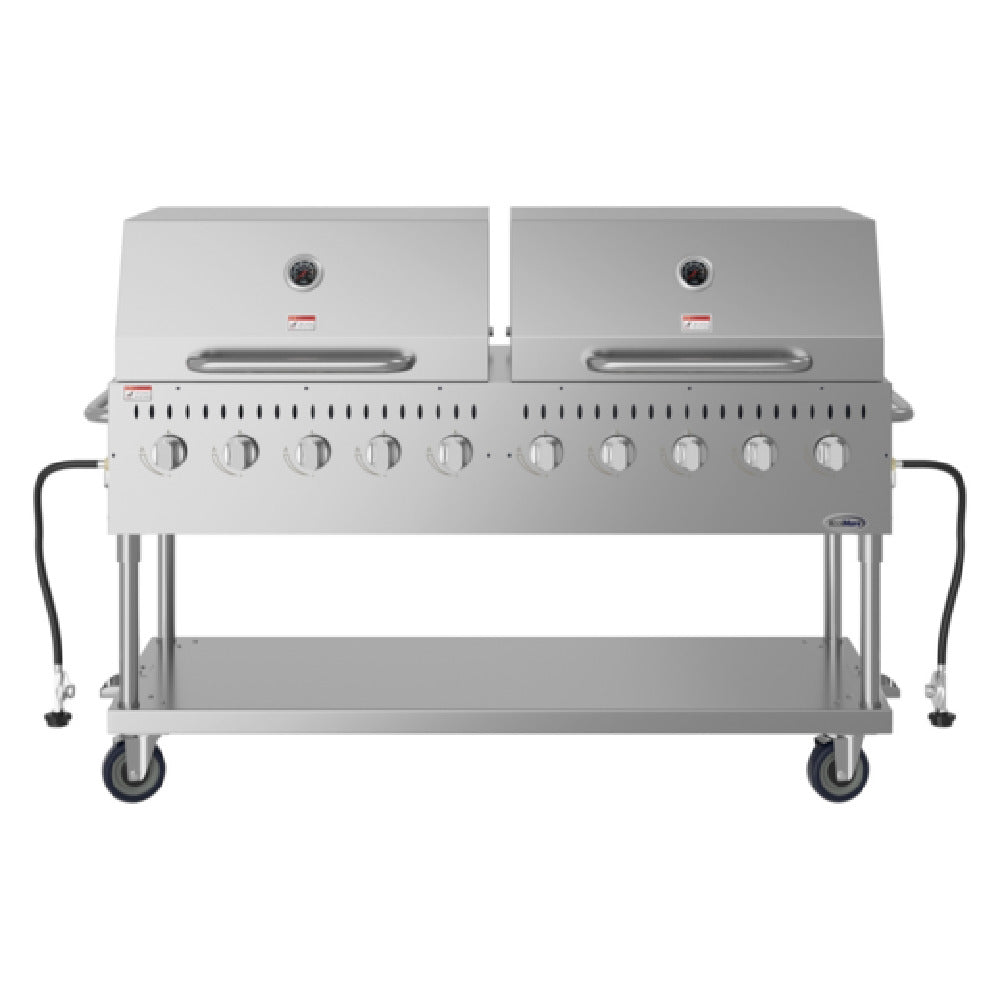 Koolmore CGKIT7-D36D36 Commercial Outdoor Grill 72-2/5"W X 23-1/5"D X 48-3/5"H