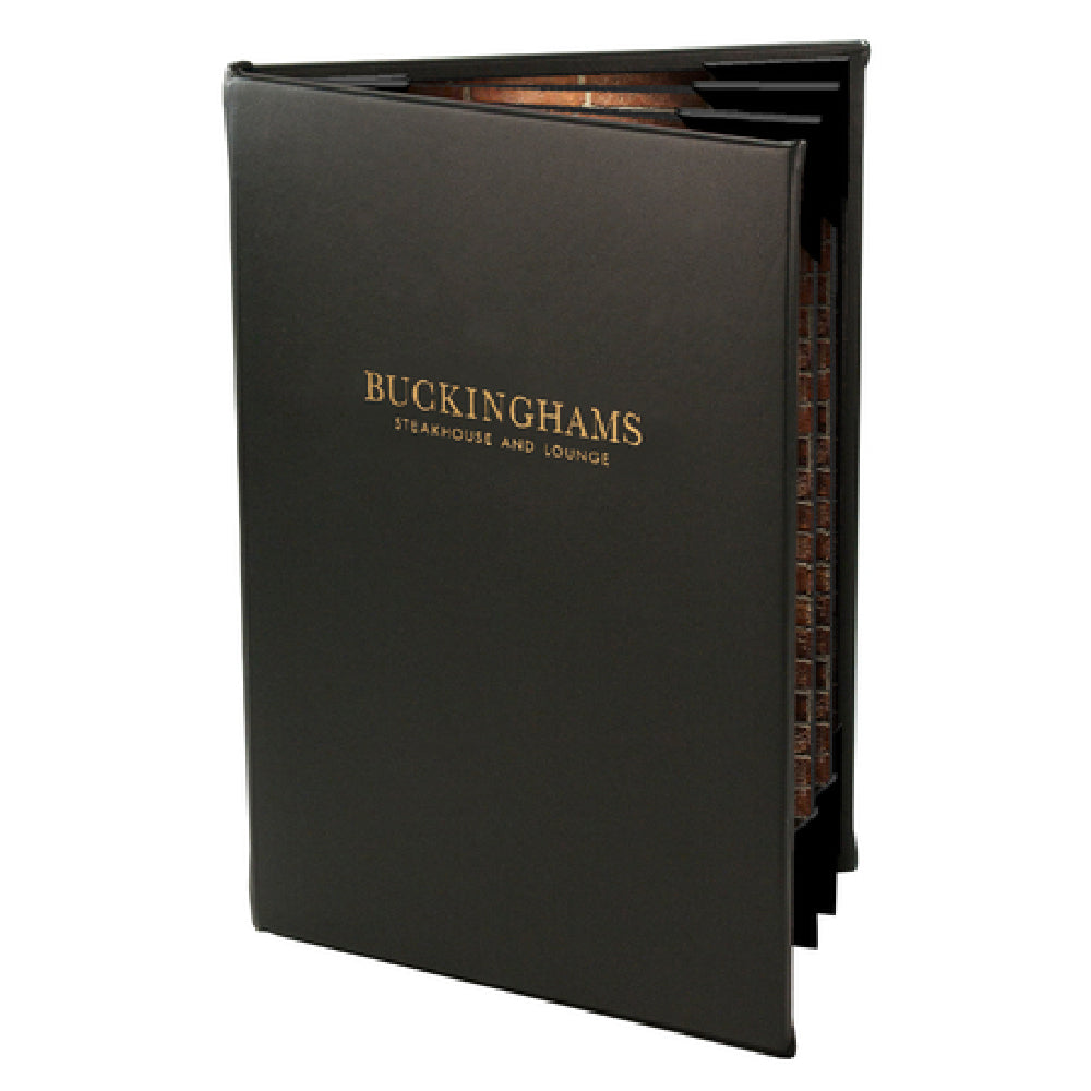 Menu Solutions MAJ60C Menu Cover Holds 8-1/2" X 11" Inserts Quad Panel Booklet With 6 Views