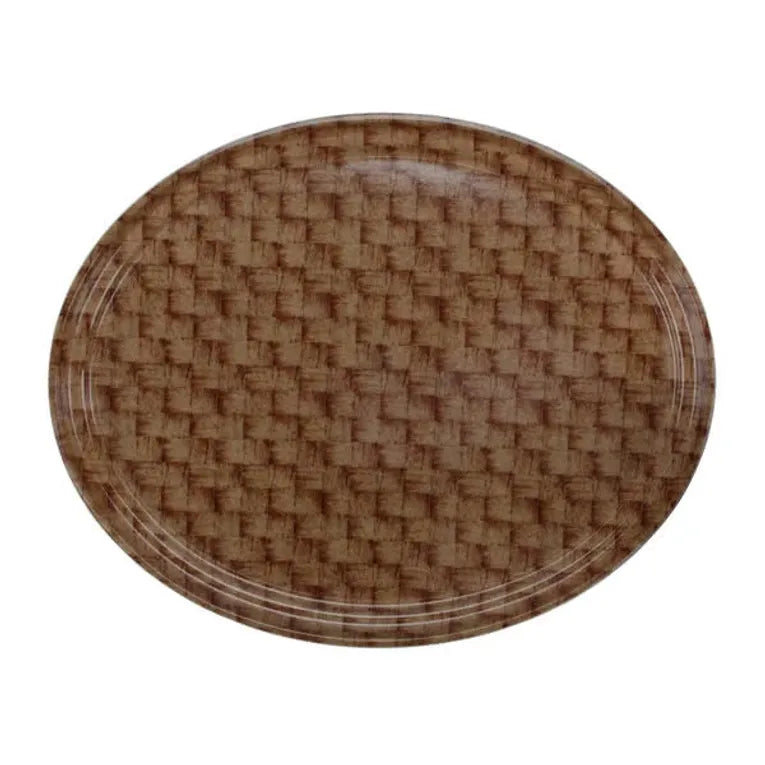 Cambro 2500301 Serving Camtray® Oval 19-1/4" X 24" Dark Basketweave