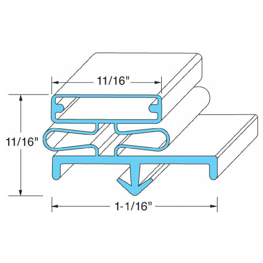 Glastender GLA06001307 Door Gasket 23 1/2" X 26 1/2"