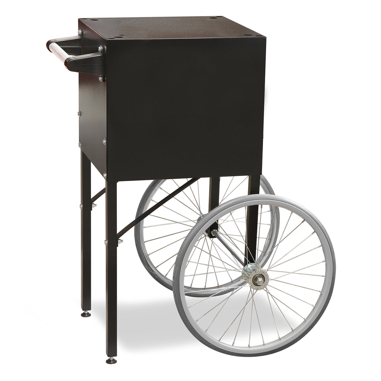 Gold Medal 2649BK Fun Pop Cart 18" Wheels With Ball Bearings Dry Goods Storage Compartment