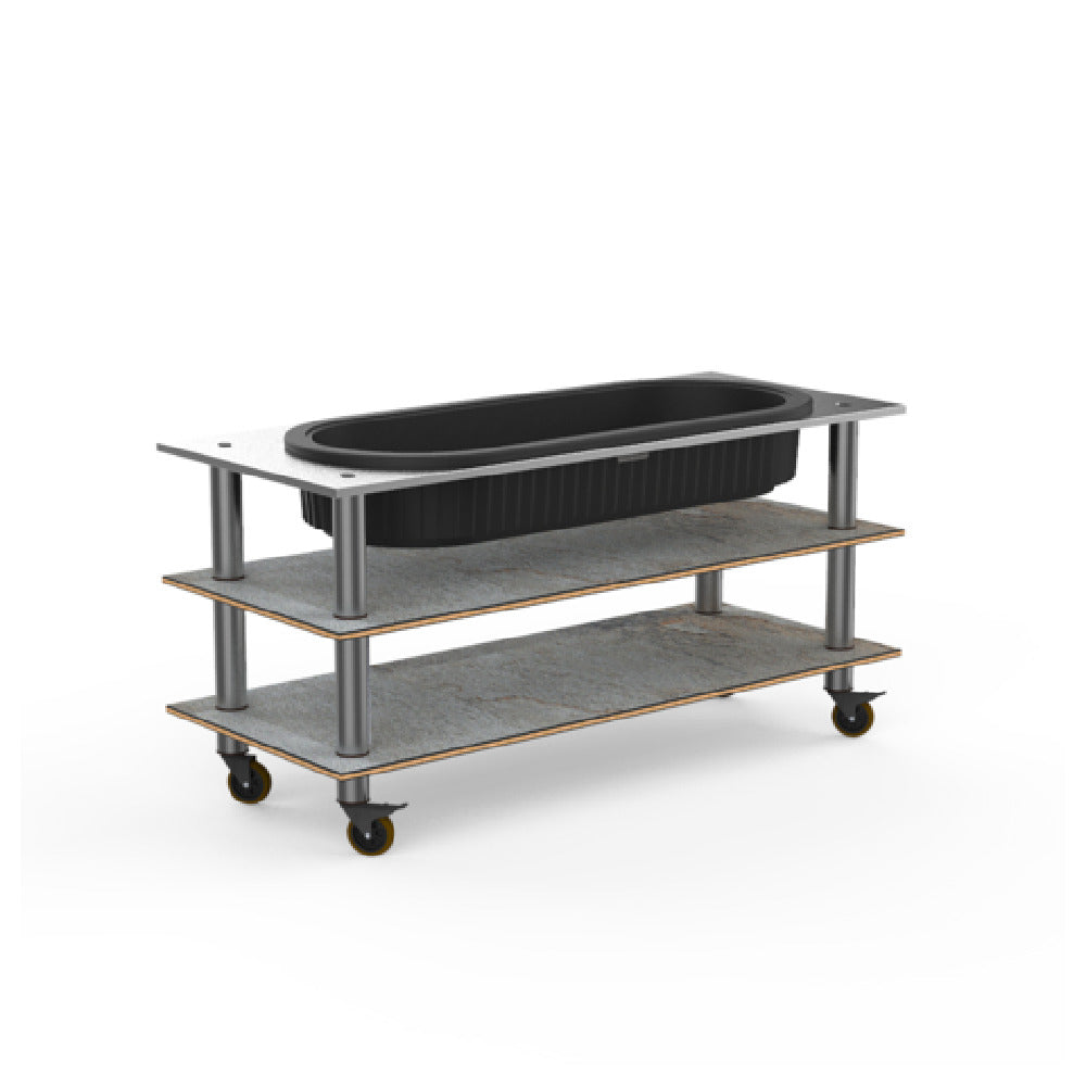 Steelite MGCMLE03GSXW Mogogo Buffet Solutions Modular Salad Bar Unit 3-tier 71" X 29-1/2" X 35"H