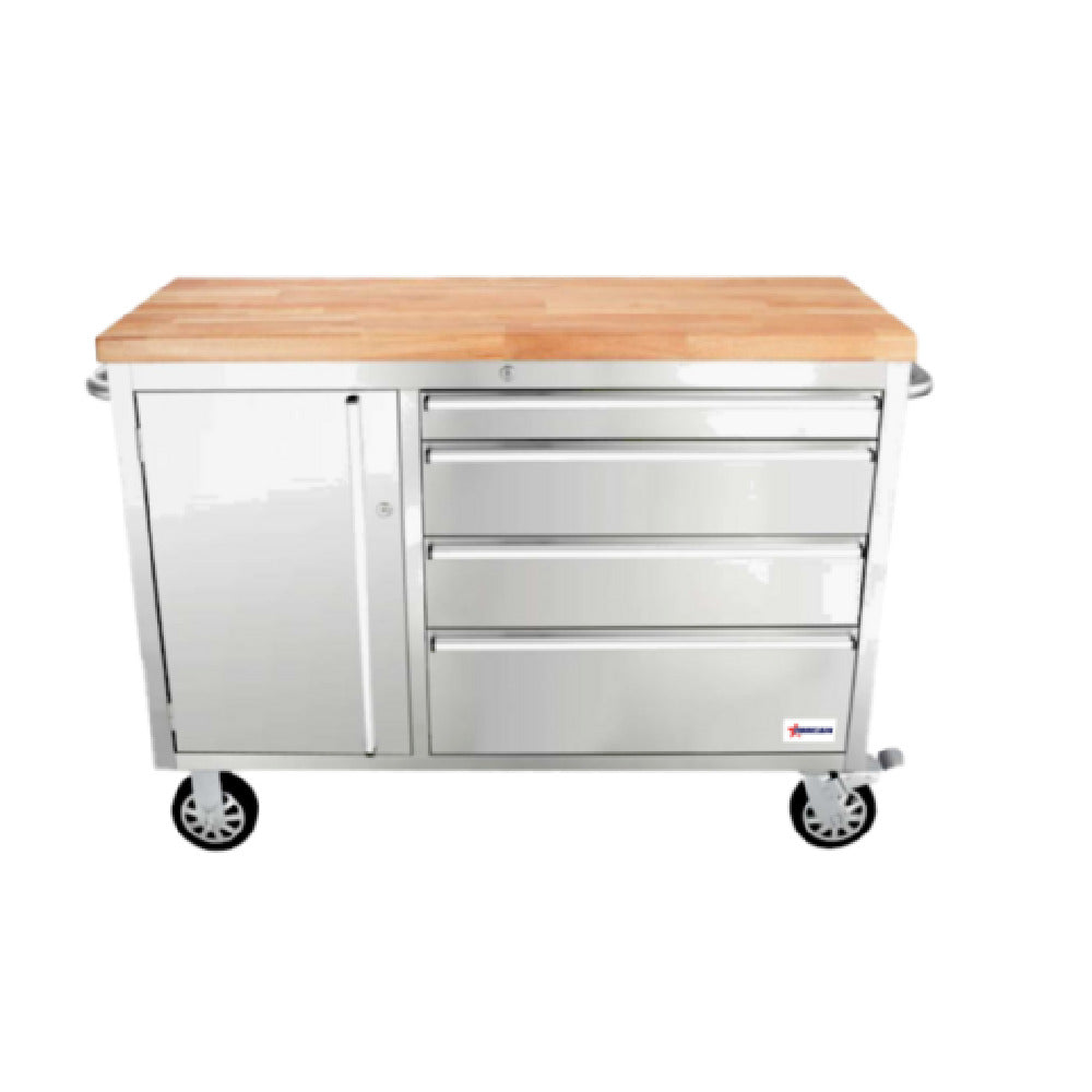 Omcan 48592 (48592) Work Bench Mobile 48"W X 22"D X 35"H