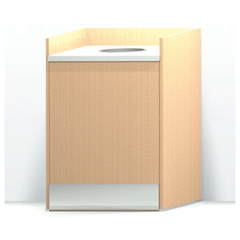 Low Temp Industries 55-TR2-L SpecLine Trash Receptacle 55-1/4"W X 30"D X 40"H Round Drop Top