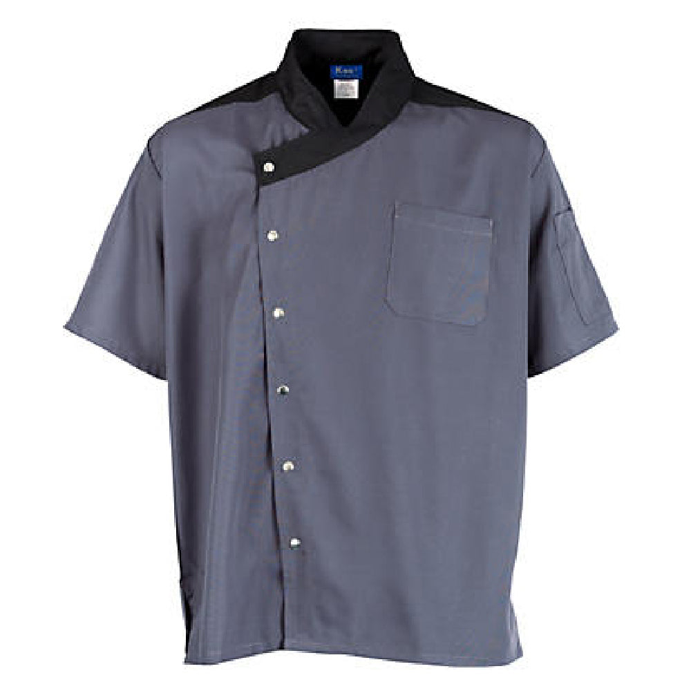 KNG 2779SLBK3XL Kng 3xl Uptown Chef Coat Lw Slate/black