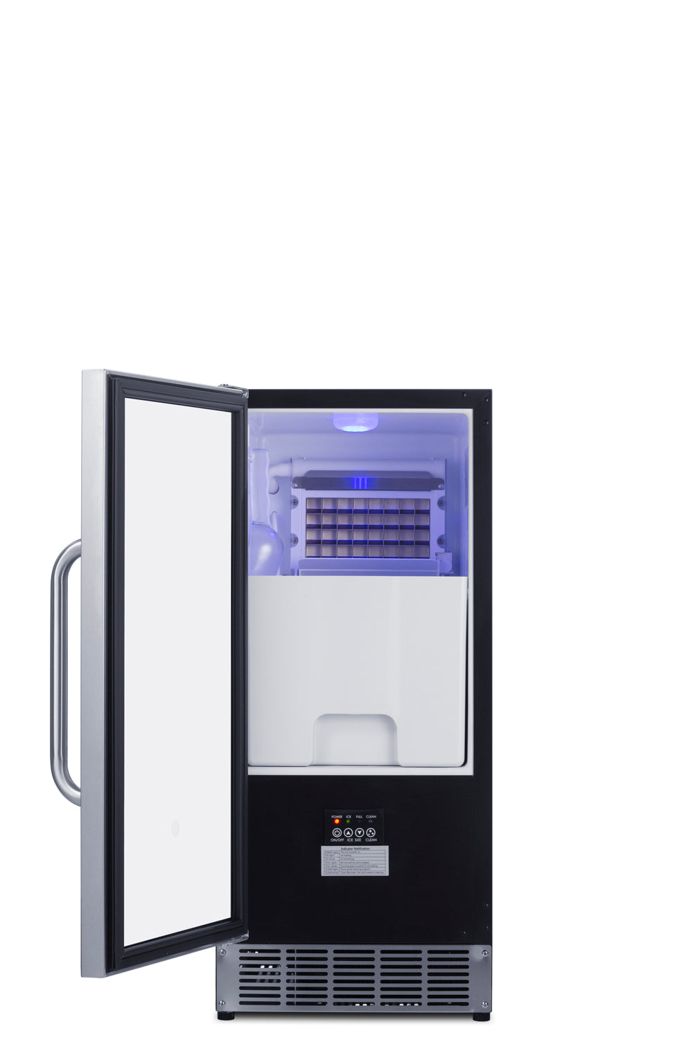 Summit BIM44G Air-cooled Cube-style Built-In 45 lb. Clear Icemaker