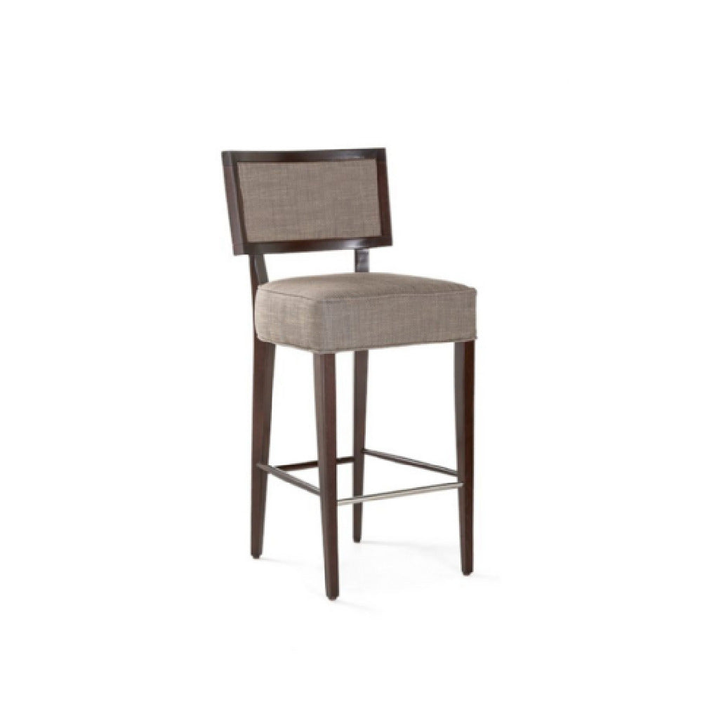 QA Group QABS-U290 Barstool Upholstered Seat And Back Wood Frame Fully Customizable. Commercial-grade Furniture Item.