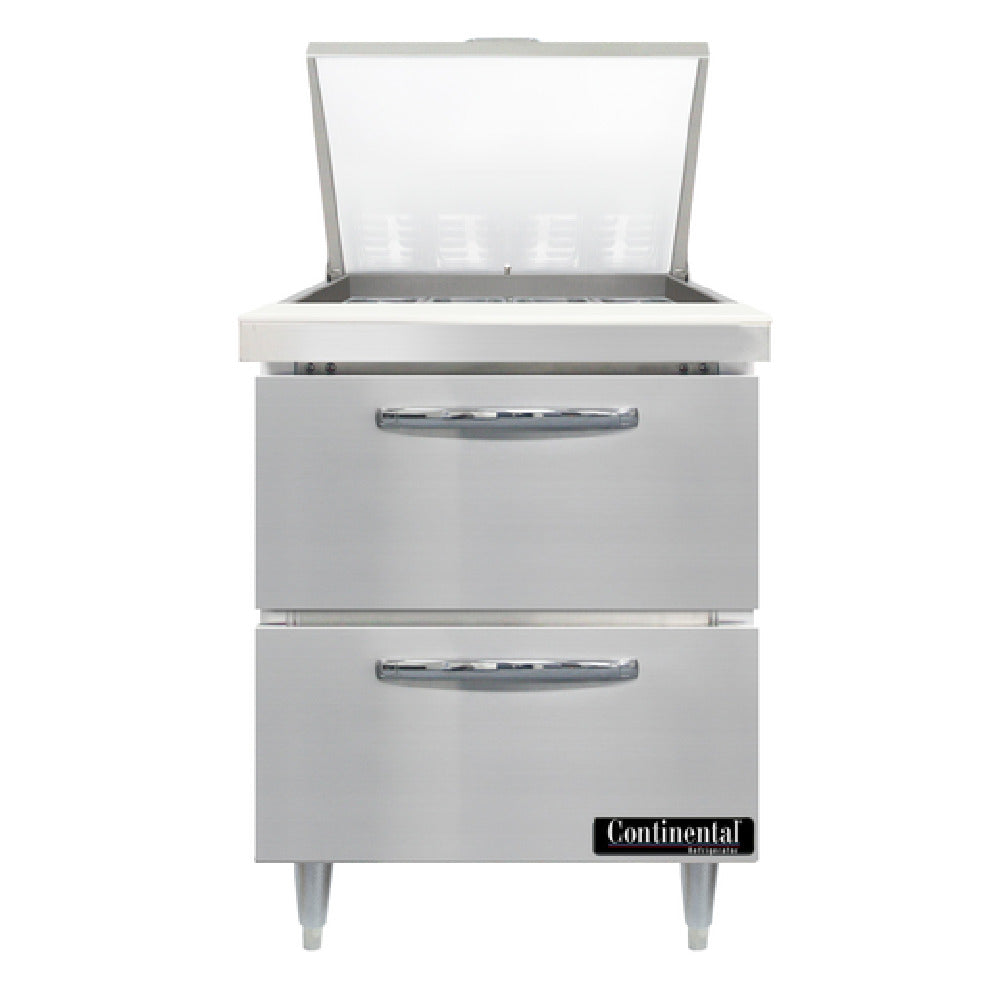 Continental Refrigerator D27N12M-D Designer Line Mighty Top Sandwich Unit 27"W