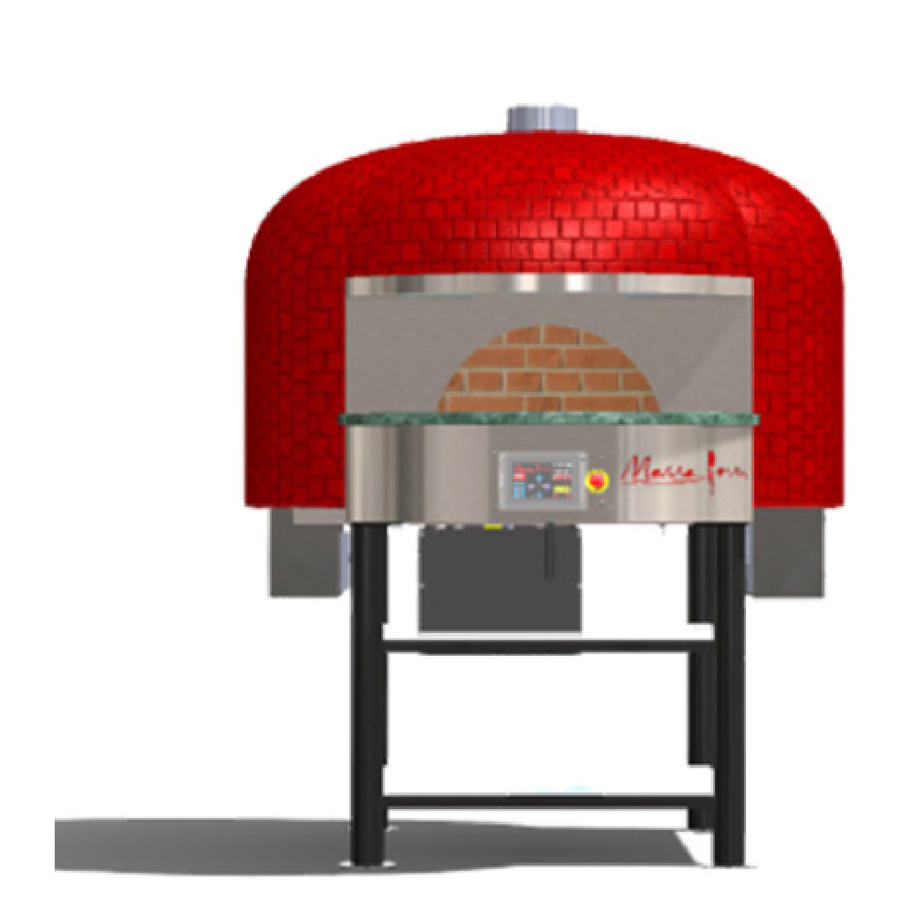 Marra Forni RT110G Neapolitan Gas Fired Oven 43.3" Rotating Brick Deck (7-8) 8"