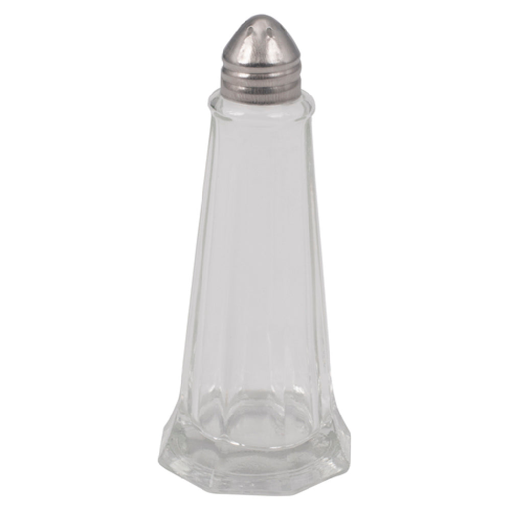Stanton Trading 1003SP Tower Salt/Pepper Shaker Glass With Chrome Plated Top 1 Ounce