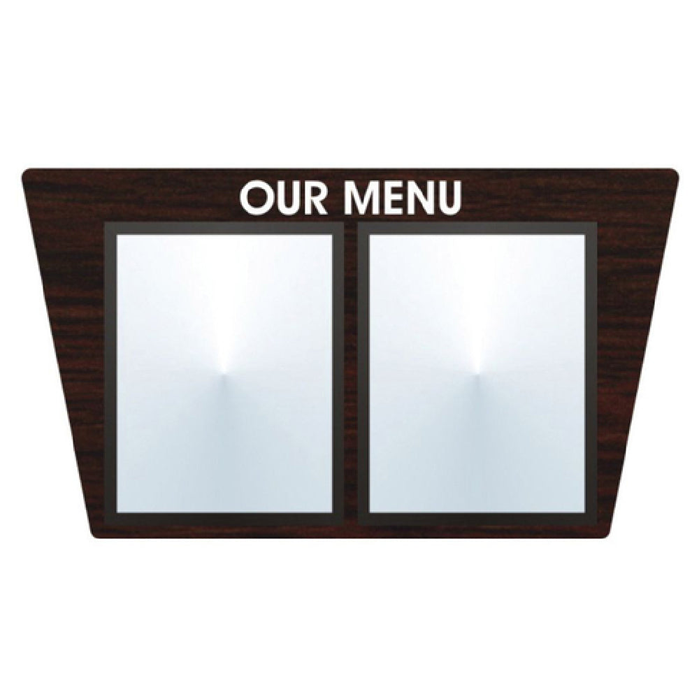 Hubert 34064 - Menu Board, 2-pocket, Wall-mount