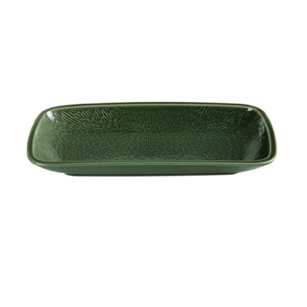 Yanco GG-512 Green Gem Plate 12"W X 6-3/8"D X 1-1/2"H Rectangular