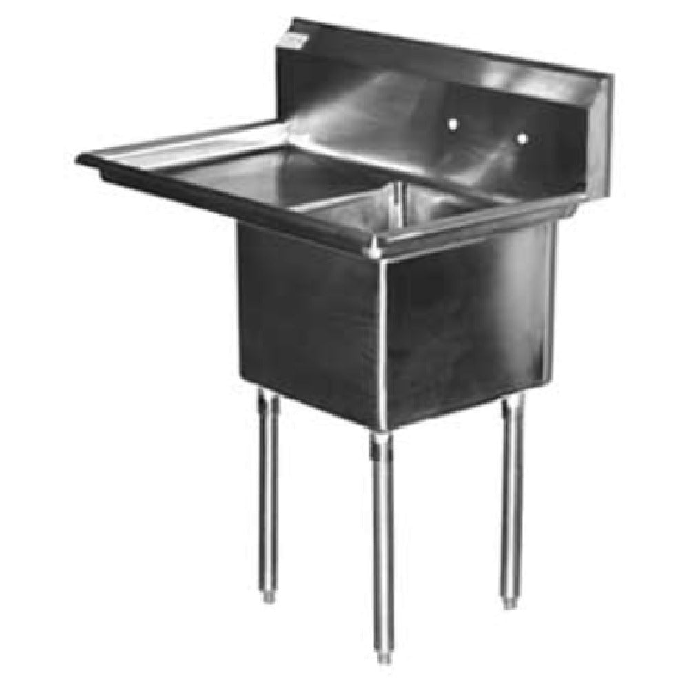 Serv-Ware 1CWPH1818L-18 - Heavy Duty Series Sink, One Compartment, 38"W X 24"D X 45-1/2"H
