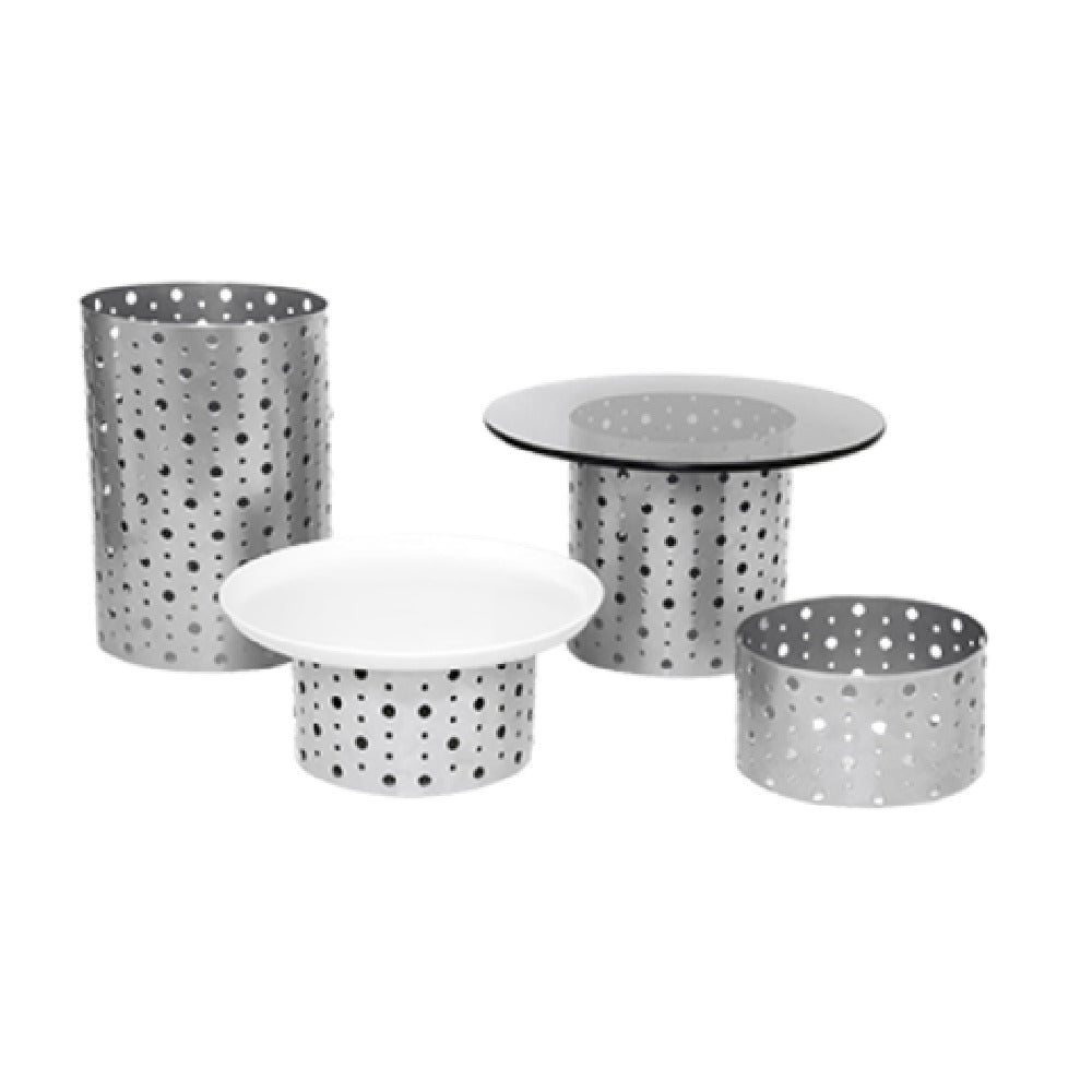 FOH BRI004BCI20 B³ Buffet Building Blocks® Dots Display Riser Set Of 4 (2) 7-1/2" Dia. X 4-1/4" H