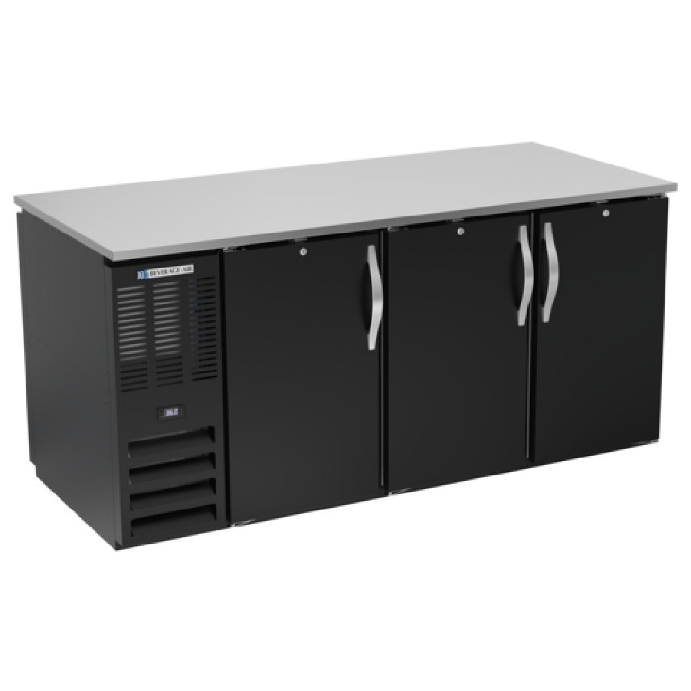 Beverage Air BB72HC-PT-B - Refrigerated Back Bar Pass-Thru Storage Cabinet, Three-section