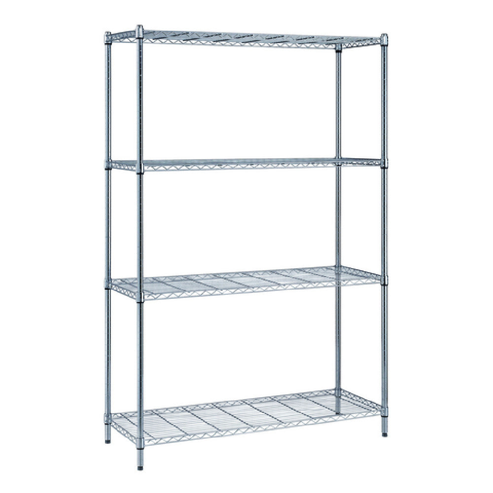 Quantum RWR72-2430LD_BLACK - Convenient Shelving Unit Pack, 4-tier, 30"W X 24"D X 72"H
