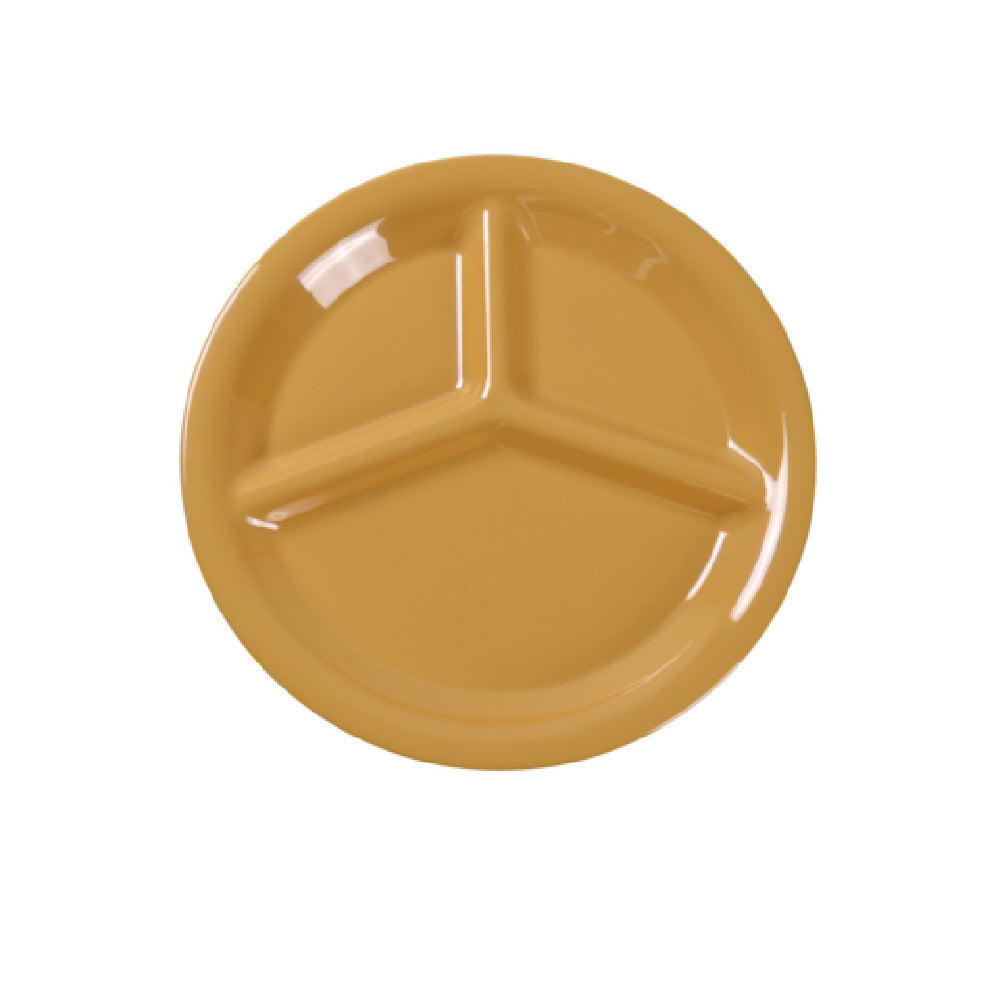Yanco MS-710YL Milestone Compartment Plate 10" Dia. 3-compartments