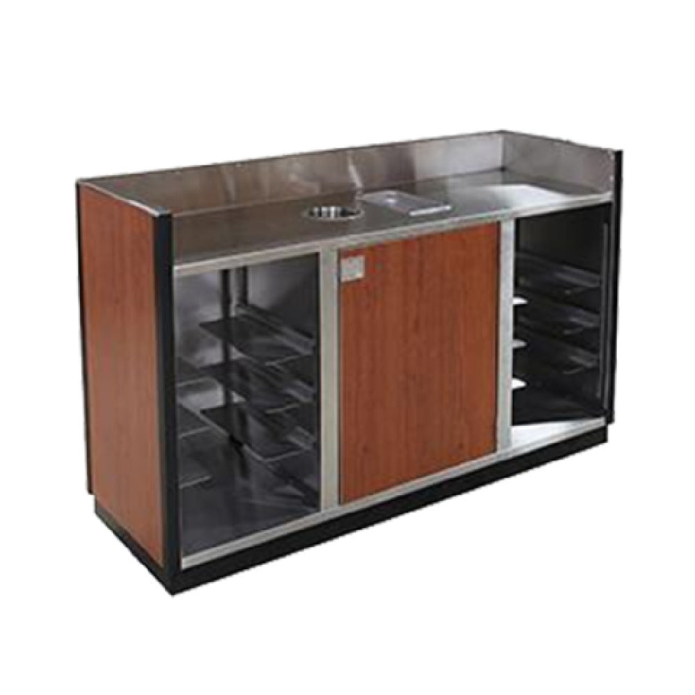 Geneva 98418 Mobile Bussing Station 70"W X 28"D X 46-1/4"H Liquid And Solid Waste Storage