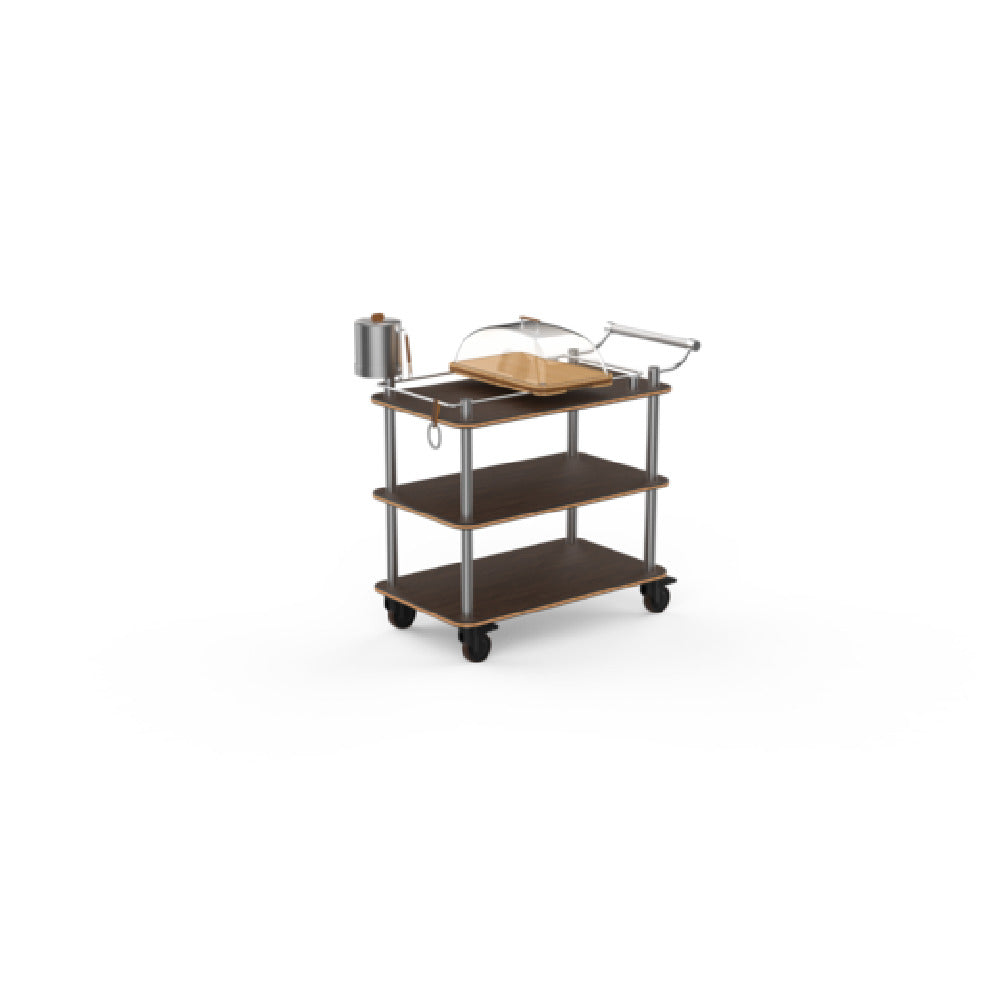 Steelite MGCRNX17WSXX Mogogo Buffet Solutions Roll'n Cheese Plate & Wine Cart 41-1/2" X 21" X 40-1/2"H