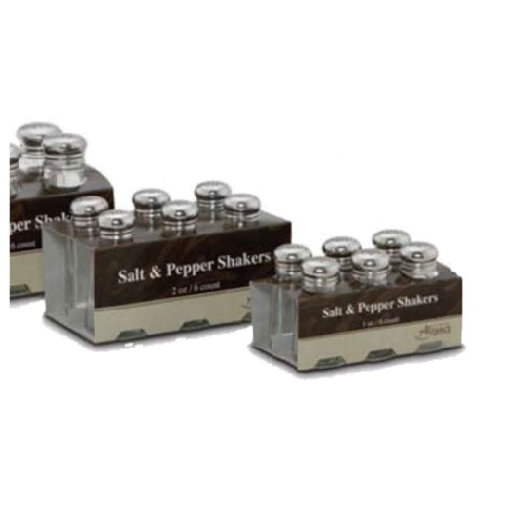 Alegacy Foodservice Products AL6156SP Cash & Carry Salt & Pepper Shaker 3 Oz. Paneled Glass Jar