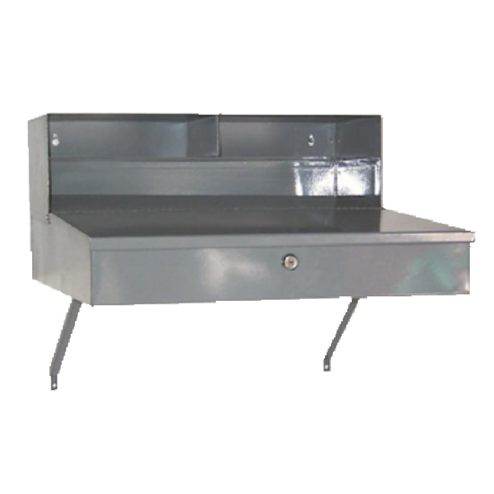 SPG 4K0212 - Kelmax Receiving Desk, Wall-mounted Design, Sloped Top Writing Surface