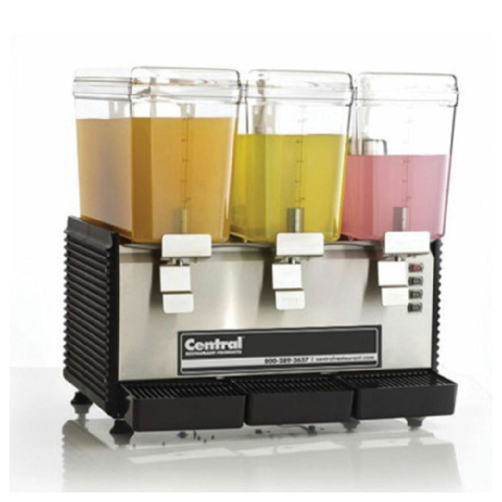 Hubert 16822 - Kratos® Commercial Drink Dispenser, 24"W X 17"D X 24"H, (3) 3-gallon Bowls