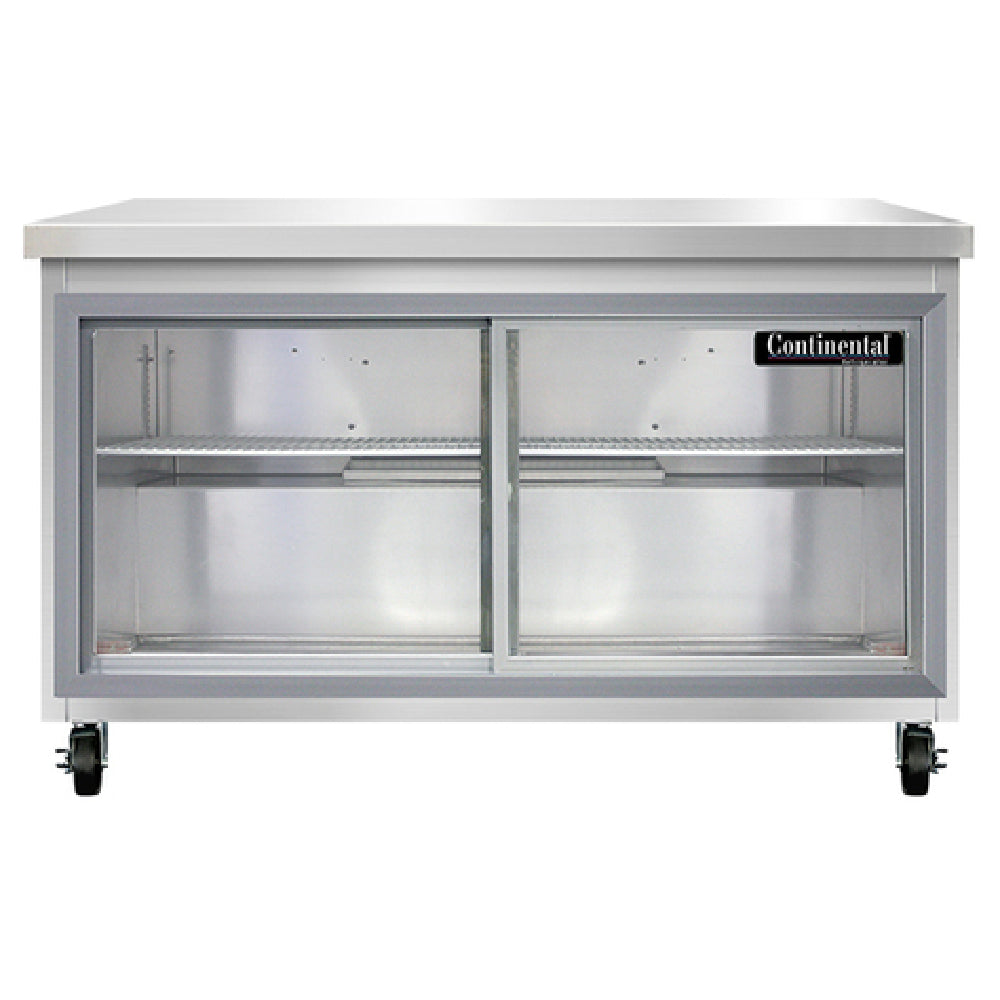 Continental Refrigerator SW48NSGD Work Top Display Refrigerator 48"W 13.4 Cu Ft Capacity