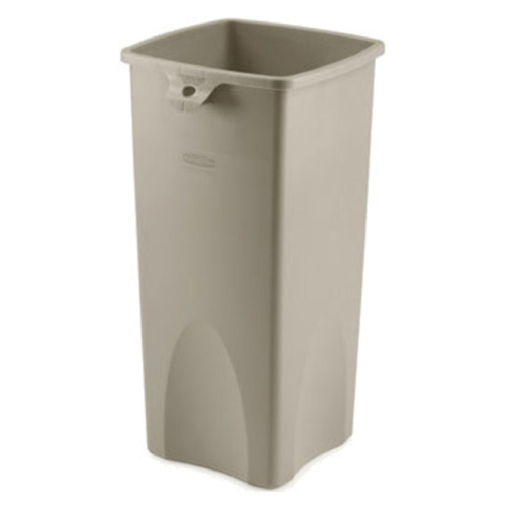 Rubbermaid FG356988BEIG - Untouchable® Container, Square, 23 Gallon