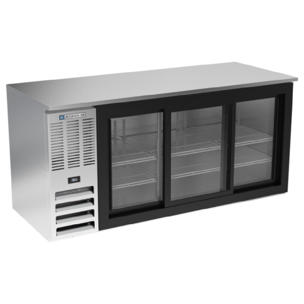 Beverage Air BB72HC-1-F-GS-S - Refrigerated Food Rated Back Bar Storage Cabinet, Three-section